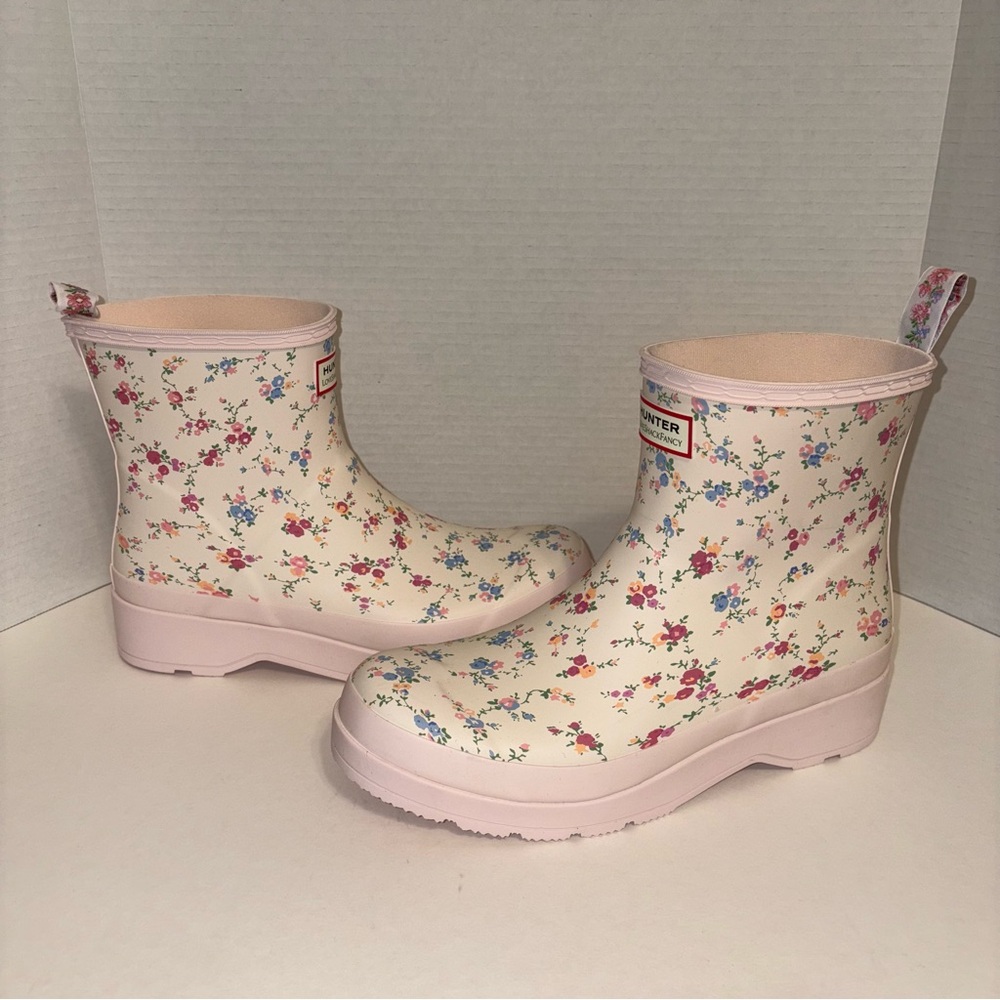 LoveShackFancy White Ankle Booties with Floral Design - Picture 2 of 7